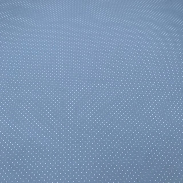 Popeline Resinada - Pintas - Azul Bebé