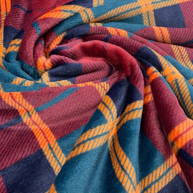 Coralina Estampada Tartan - Azul