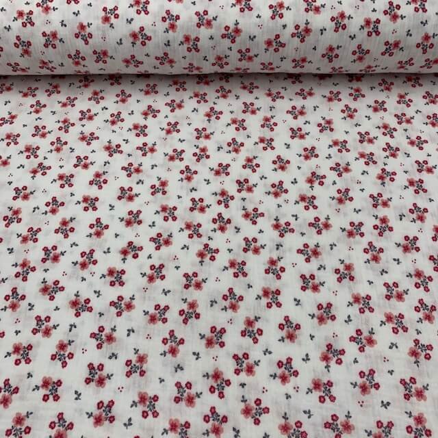 Gaze Dupla Floral - Branco