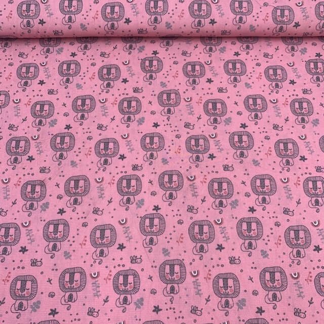 Popeline Lion - Rosa