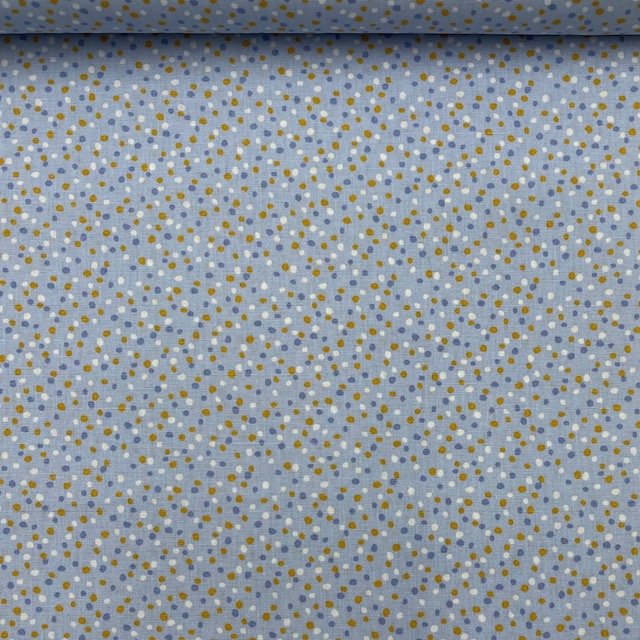 Popeline Little Dots - Azul