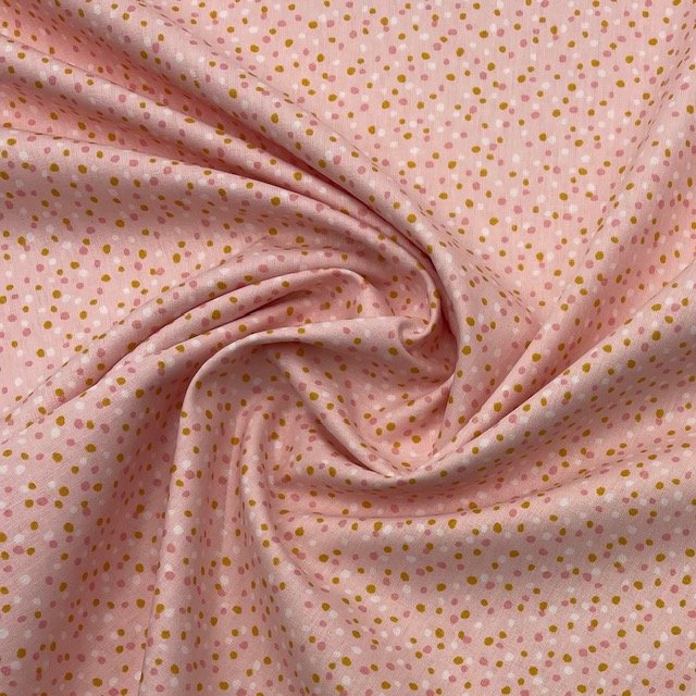 Popeline Little Dots - Rosa Claro