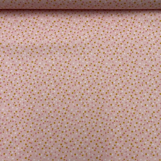Popeline Little Dots - Rosa Claro
