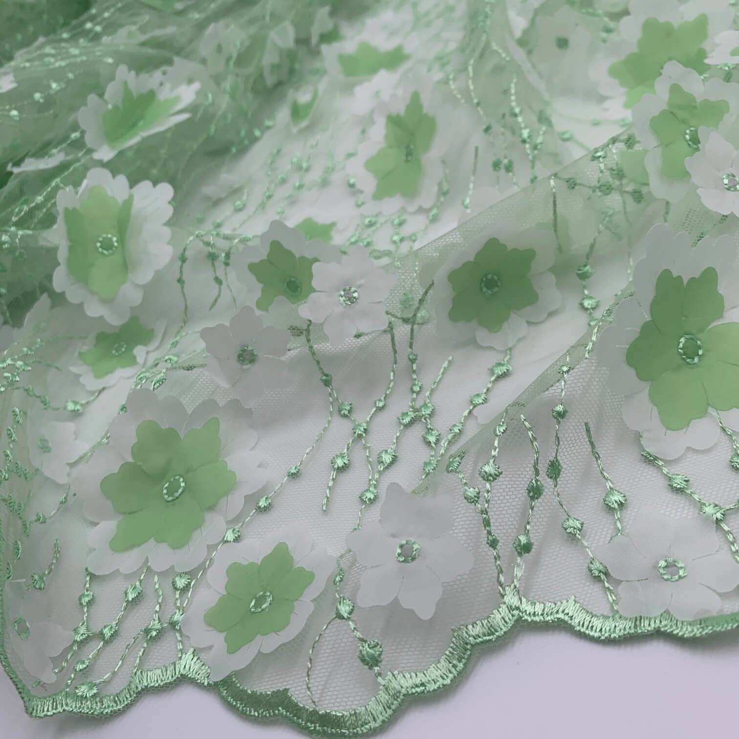 Renda Flor 3D - Verde