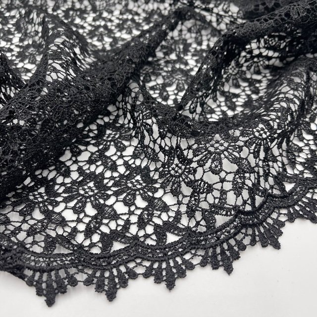 Renda Guipur - Preto