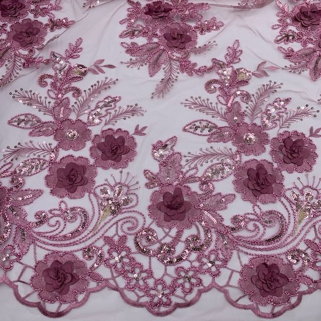 Renda Rose 3D - Rosa