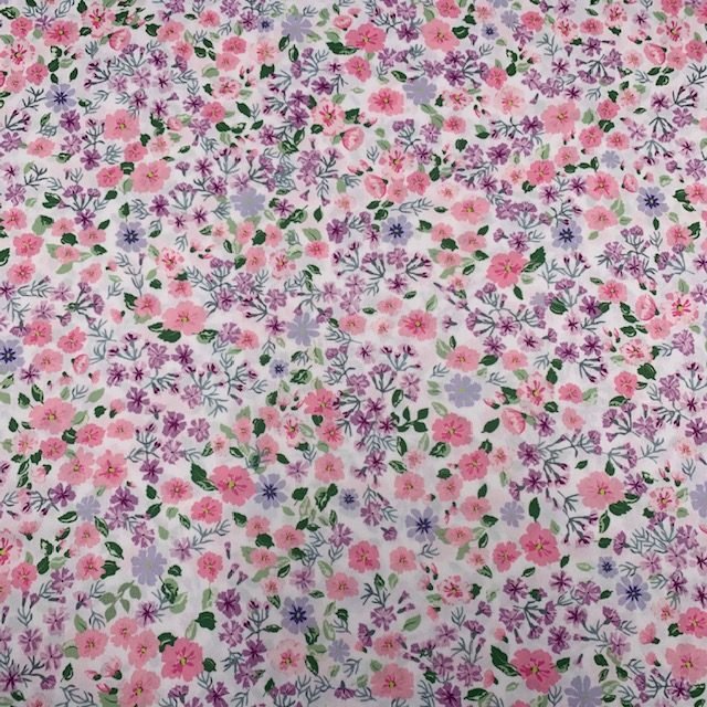 Seda Crepe - Floral - Rosa